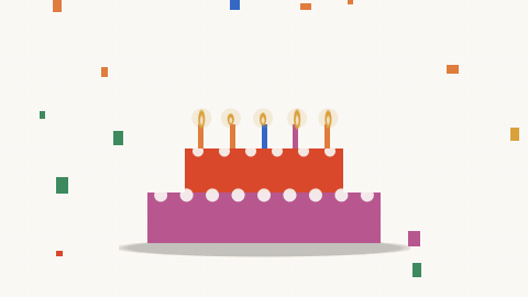 Birthday cake with candles