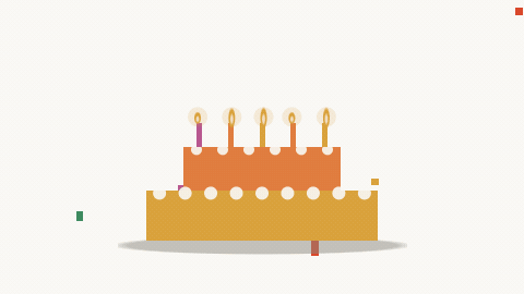 Birthday cake with candles