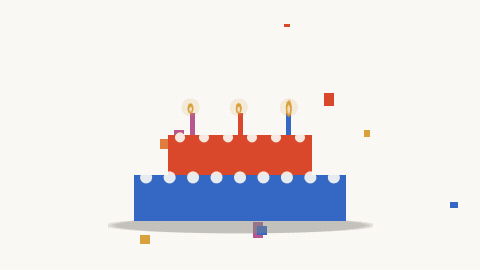 Birthday cake with candles